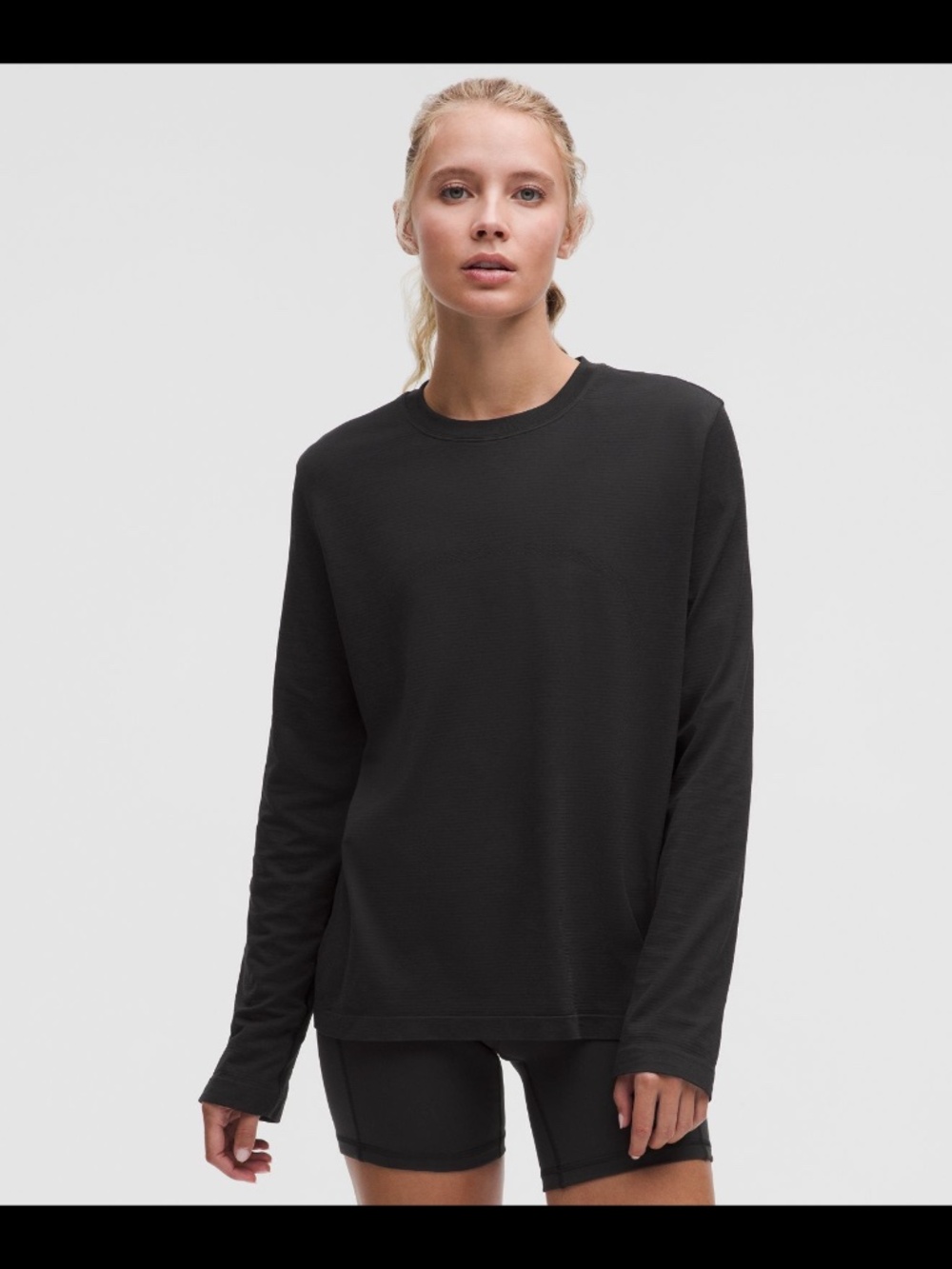 lululemon athletica Swiftly Relaxed Long-Sleeve Shirt in Black